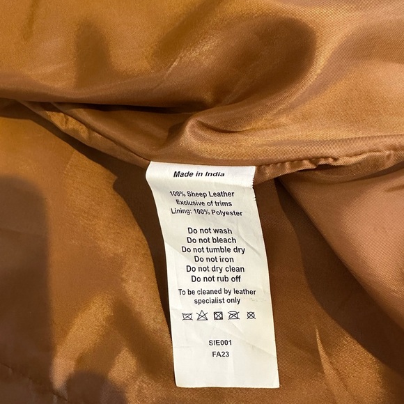 Quince Women's Tan Camel Leather Jacket - Picture 7 of 9